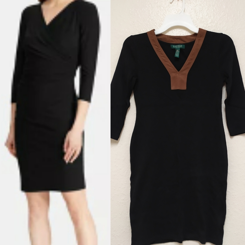 3 for $15 Lauren Ralph Lauren v neck 3/4 sleeve dress EUC